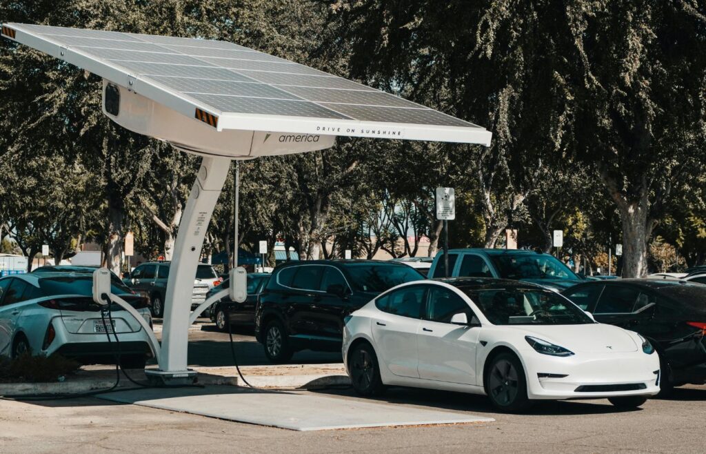 Electric Cars Charging on Stations